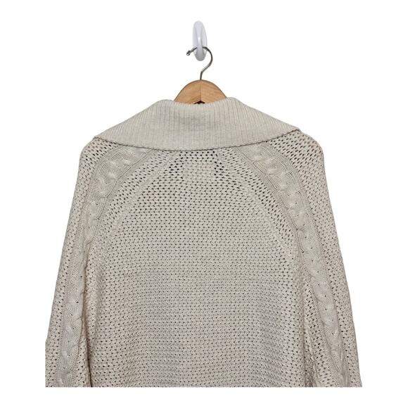 Ugg Maribeth Cable Knit Wool Blend Cocoon Sweater Cape Size Small - Picture 7 of 8
